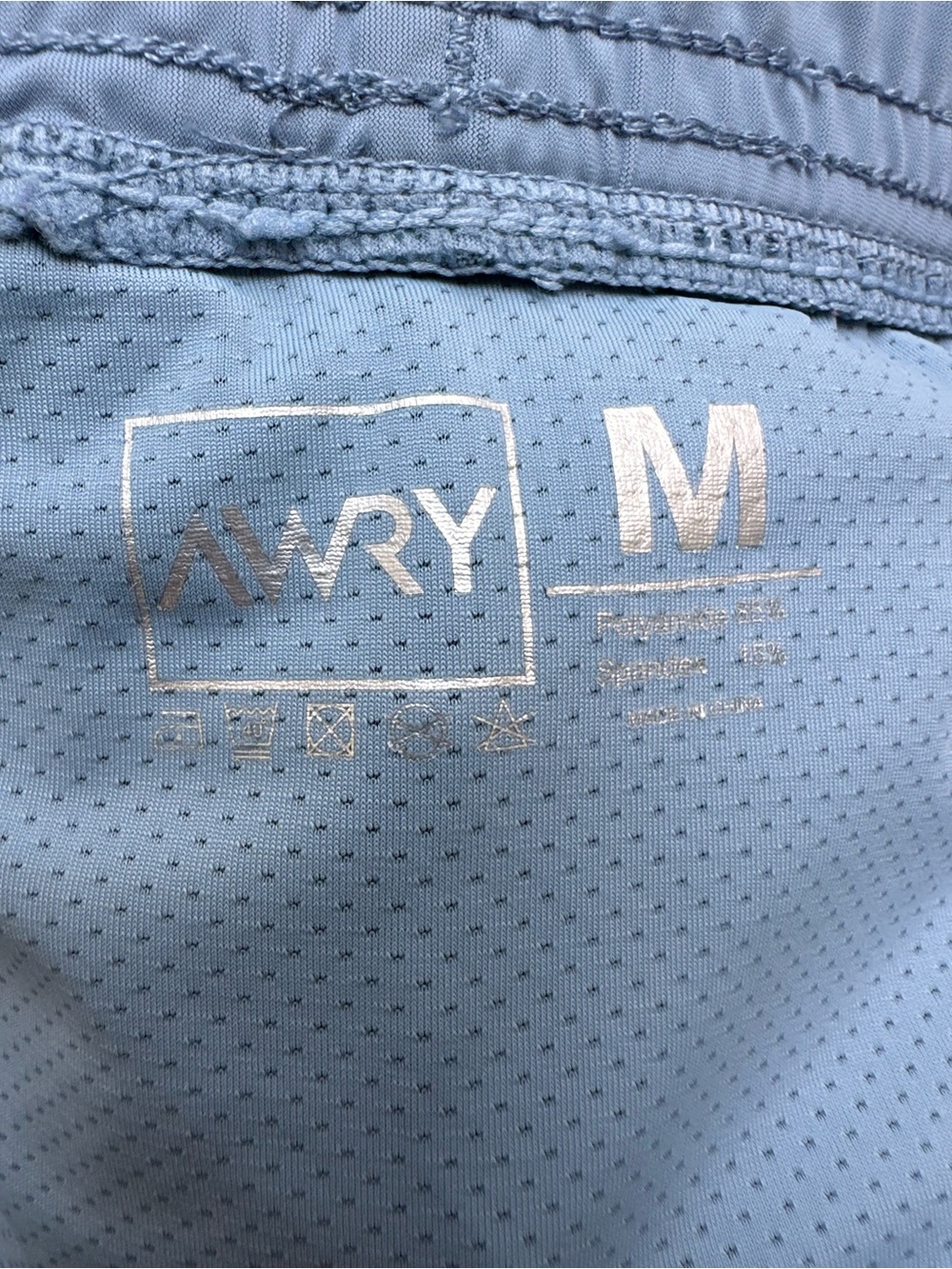 AWRY MENS Blue Athletic Sport Gym Workout Shorts w/ Liner & Pockets Sz M (B6) - Picture 12 of 12